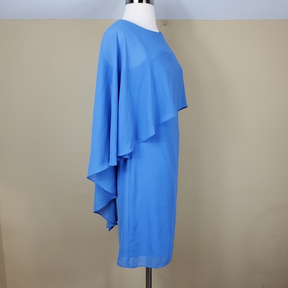 Vince Camuto Blue Cape Overlay Dress - Picture 3 of 8